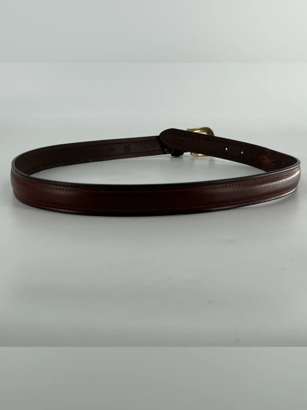 Chaps Vintage Brown Leather Belt 36‎